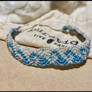 PURA VIDA Blue Wave Patterned Thick Braid Ex-Large NEW! Unisex RARE
